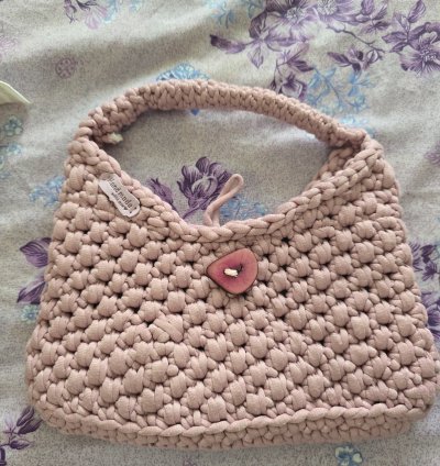 Borsa fatta a mano lilla